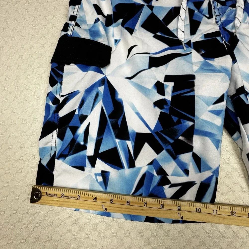 Carbon Board Shorts Mens‎ 36 Abstract Drawstring Pockets Beach Swim Nautical